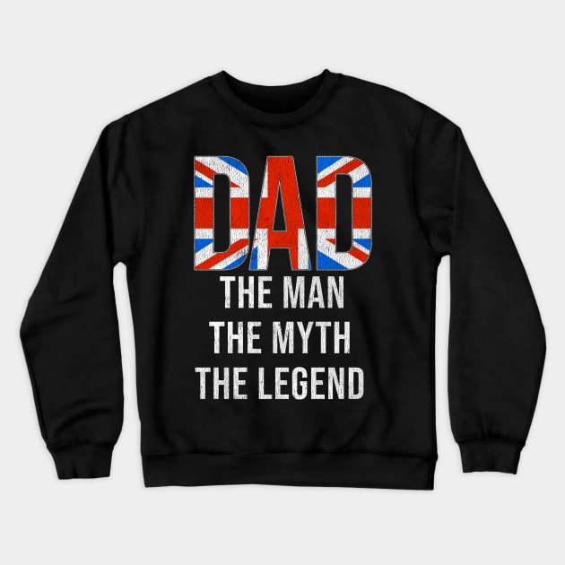 English Scottish Welsh Or Irish Dad The Man The Myth The Legend - Gift for English Scottish Welsh Or Irish Dad With Roots From English Scottish Welsh Or Irish Crewneck Sweatshirt by Country Flags